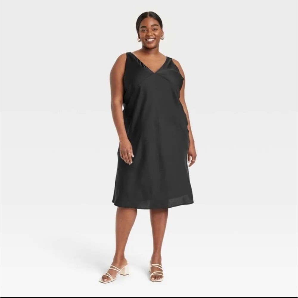 A New Day Black Slip On Sleeveless dress size Large
